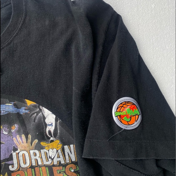 rare space jams “jordan rules” tee - Picture 4 of 5